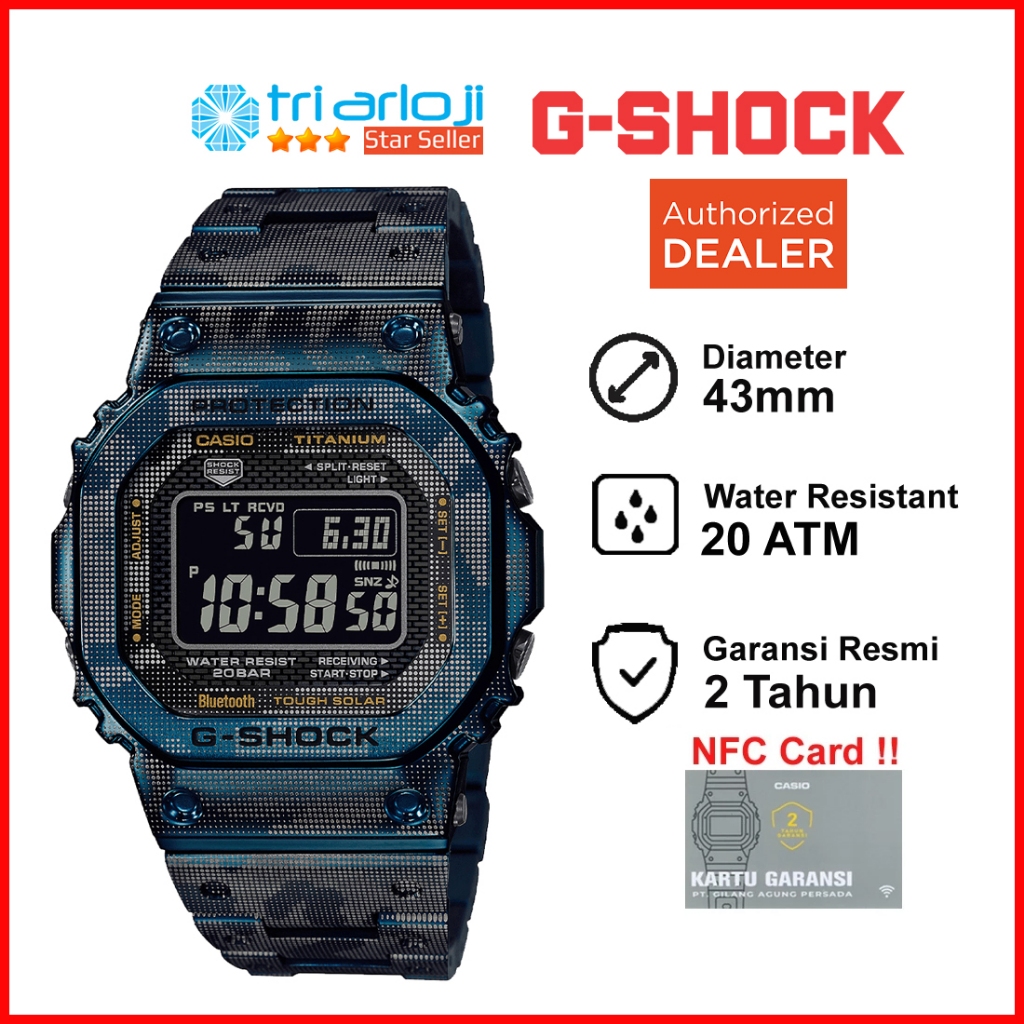 Casio G-SHOCK GMW-B5000TCF-2DR Jam Tangan Pria Titanium GSHOCK GMWB5000 GMW-B5000TCF-2 GMW B5000TCF 