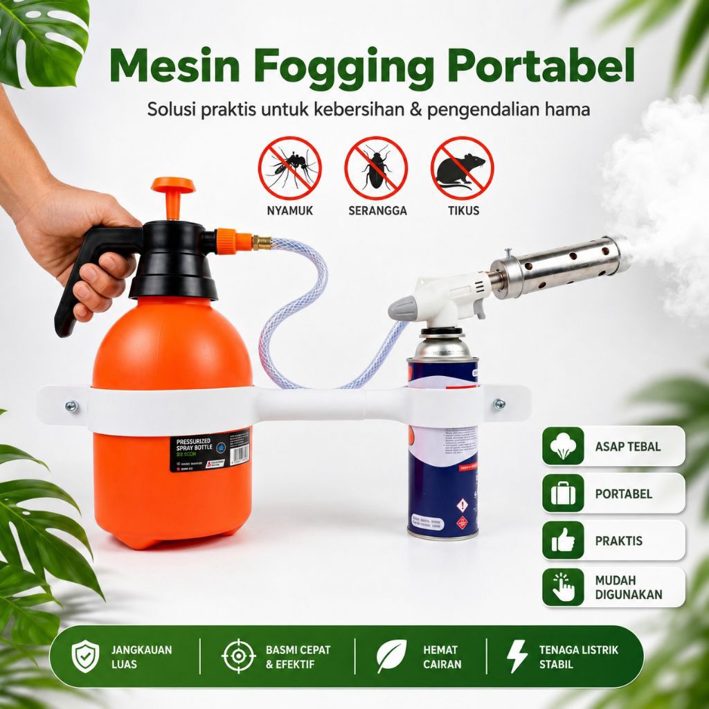Mesin foging nyamuk mini DBD disinfektan tabung 2 liter