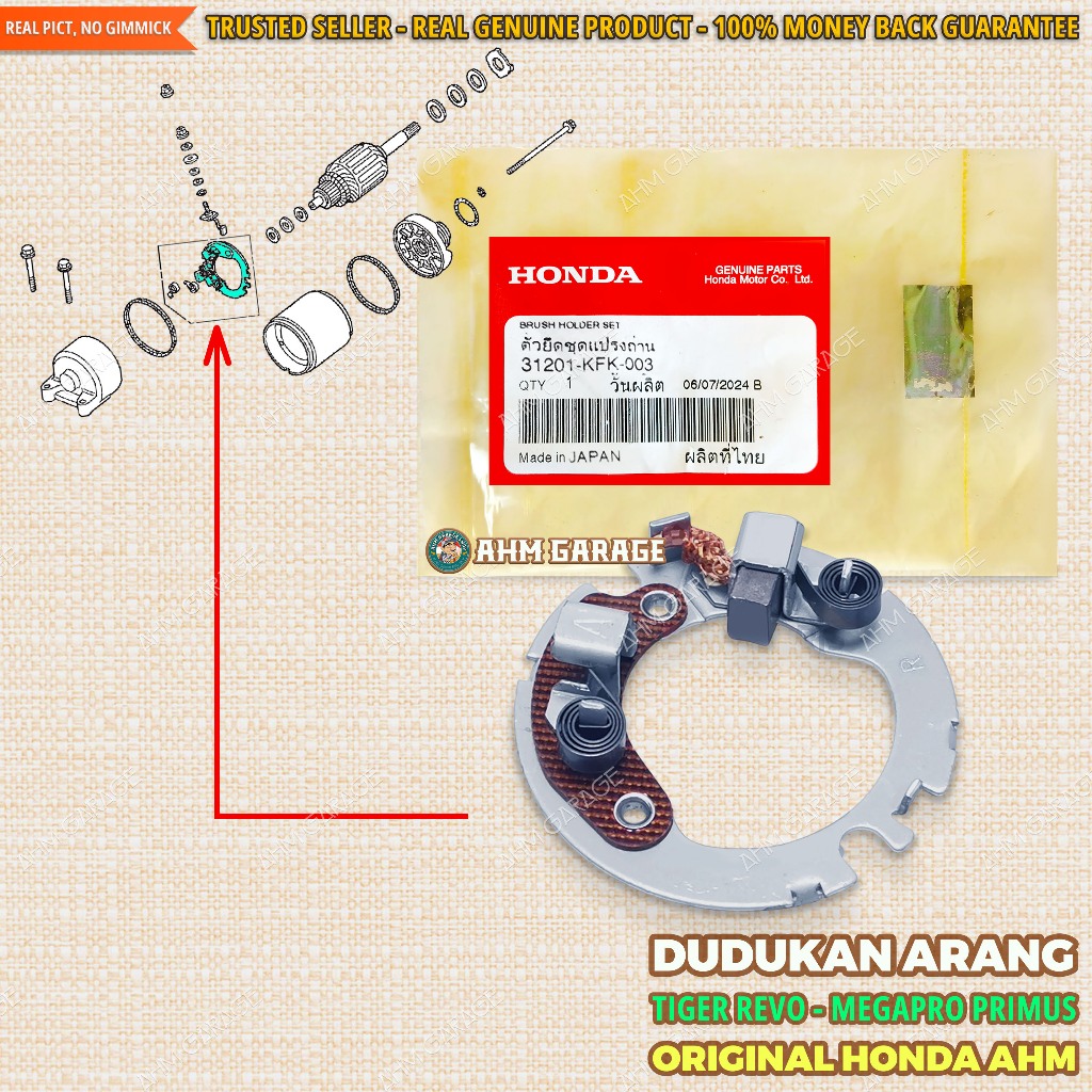 Brush Holder Tiger Revolution Dudukan Arang Starter Tiger Revo Rumah Areng Stater Tirev Original Hon
