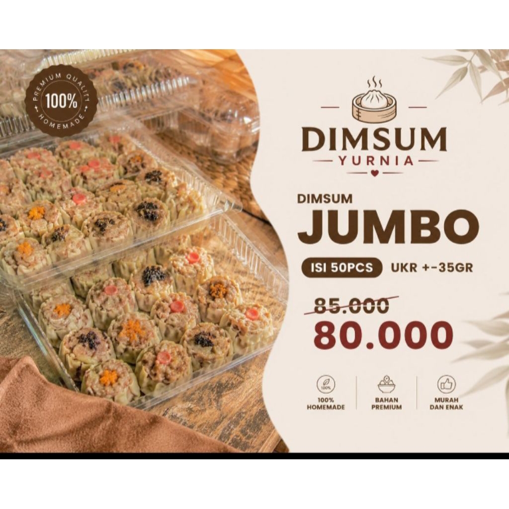 Dimsum Frozen jumbo isi 50pcs (Bekasi)