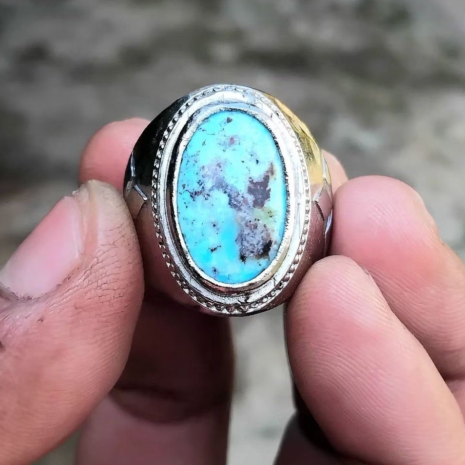 cincin batu akik pirus lawasan