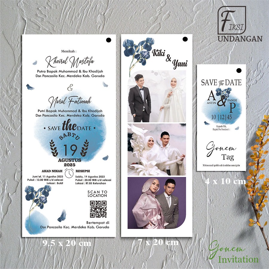 UNDANGAN PERNIKAHAN HANGTAG KRAFT COKLAT AESTHETIC BC CUSTOM - UNDANGAN NIKAH AESTHETIC