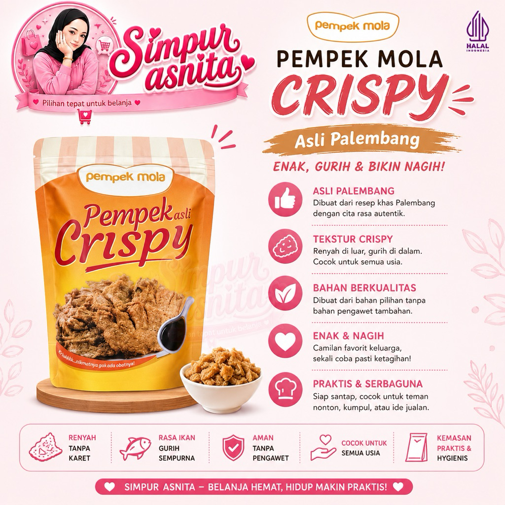 PEMPEK MOLA CRISPY asli Palembang enak dan viral