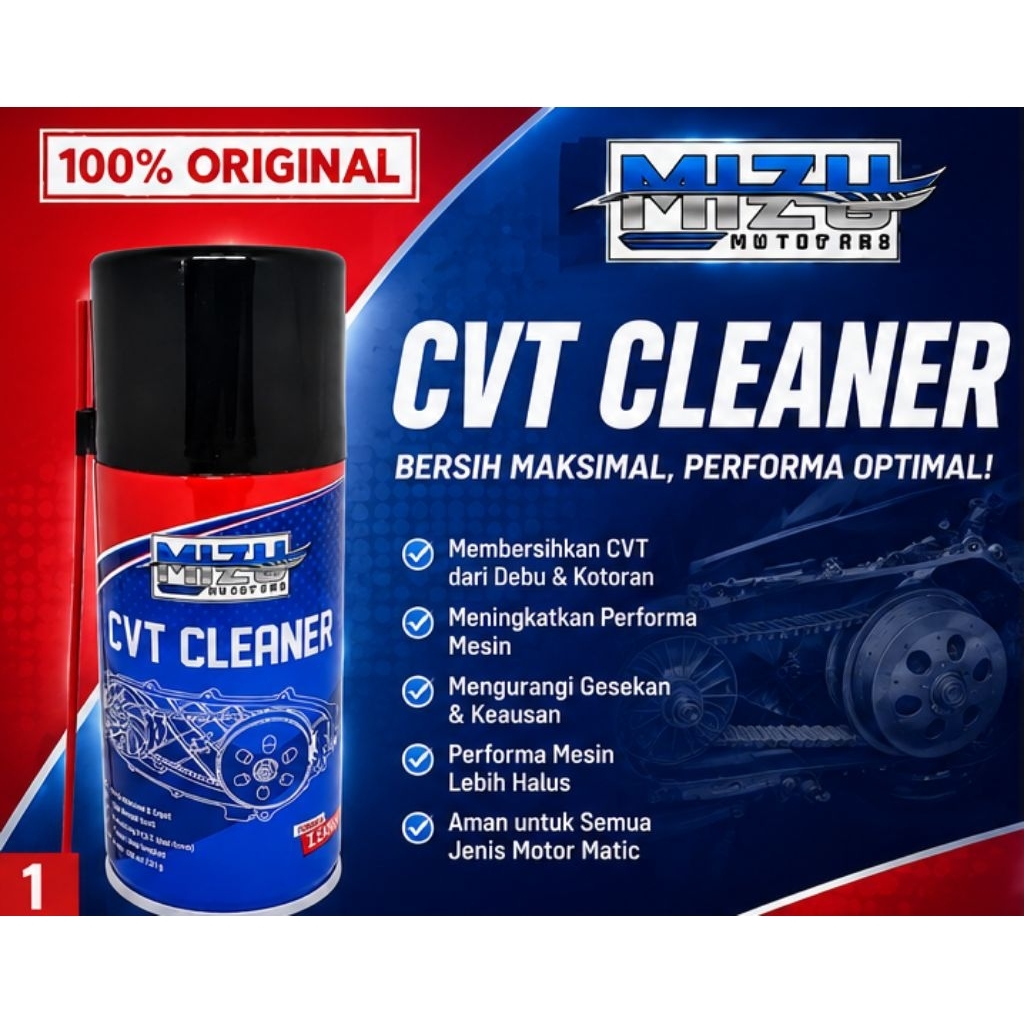 Pembersih CVT Motor Matic Injeksi Karburator Cleaner Mizu 150ml Carburator Cleaner Asli Original Rek