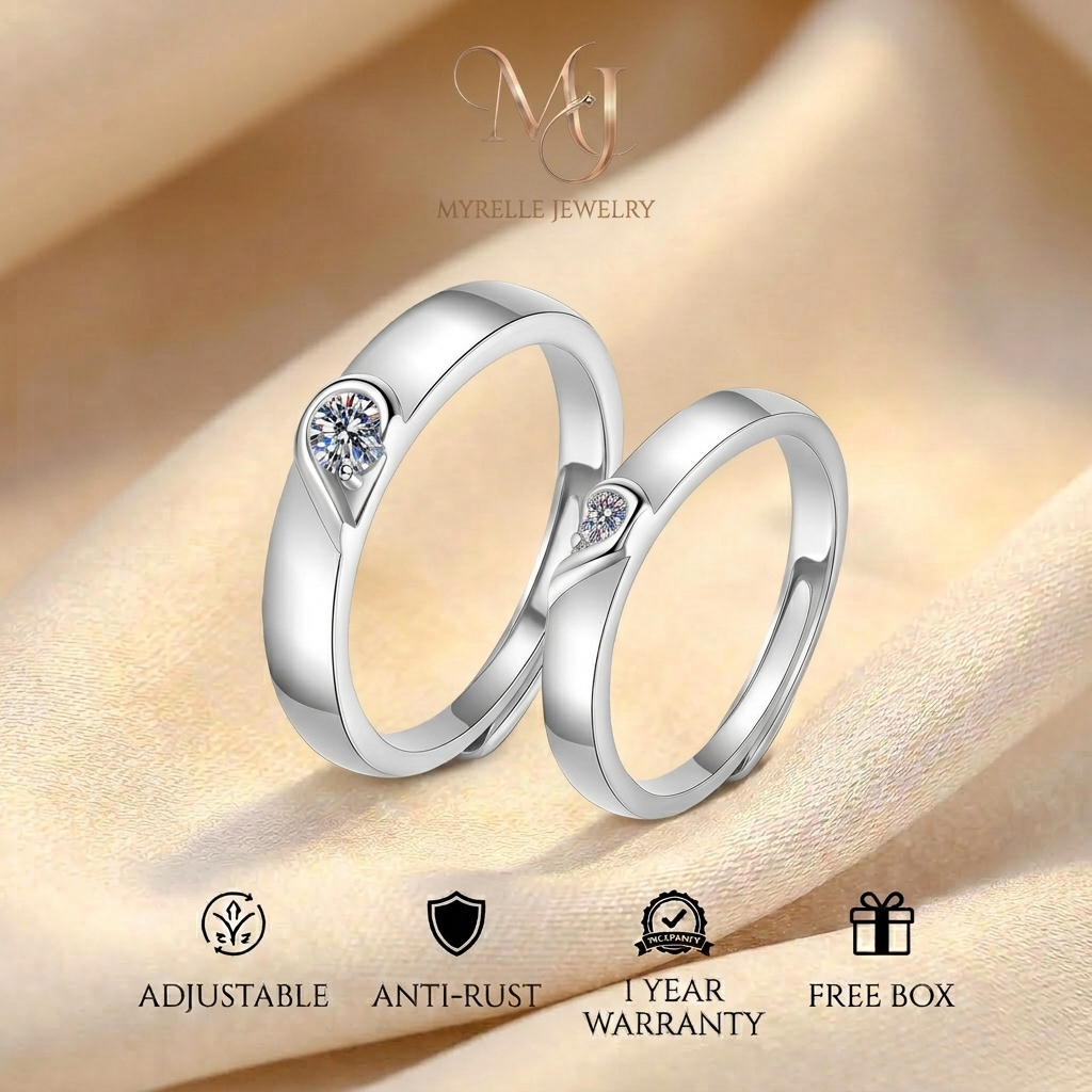 Cincin Emas Pasangan Cincin Tunangan Cincin Lamaran Couple + Box Garansi 1 Tahun