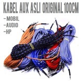 (11K) KABEL AUX 100CM WARNA audio 3.5mm panjang 100cm 1 meter 1m a hp android samsung speaker mobil 