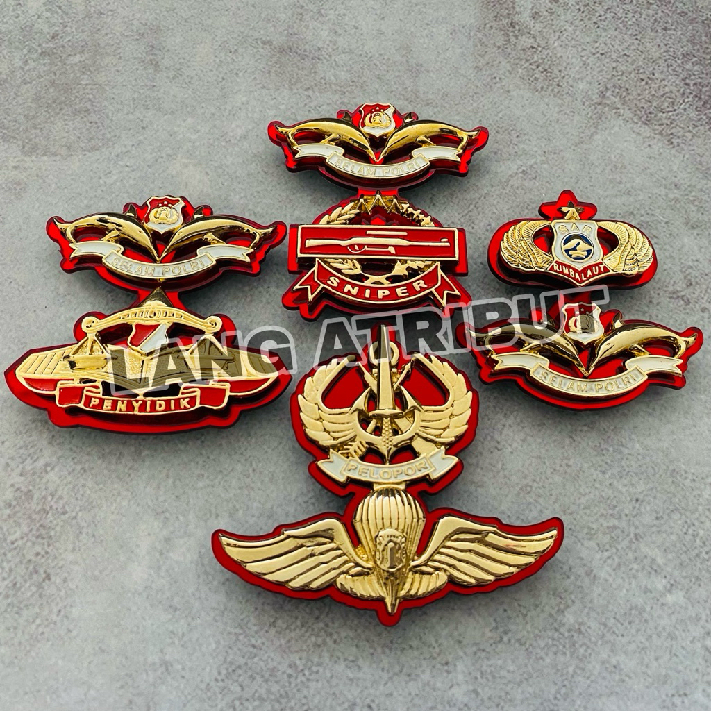PIN GABUNG POLRI / PIN SAMBUNG POLRI / PIN SUSUN POLRI / BREVET SUSUN POLRI / BREVET SAMBUNG POLRI /