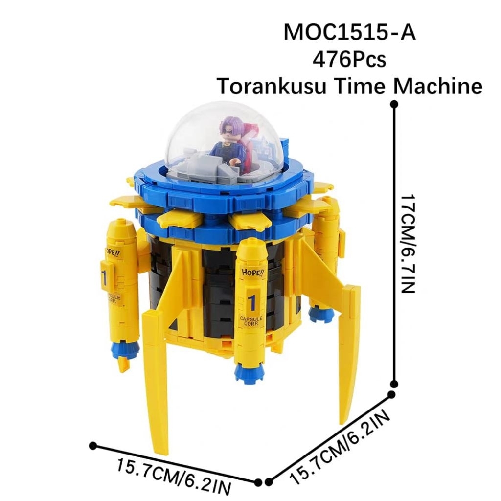 [READY STOCK] MOC1515-A Torankusu Time Machine 476 Pcs - Brick Mesin Waktu Trunks Dragon Ball