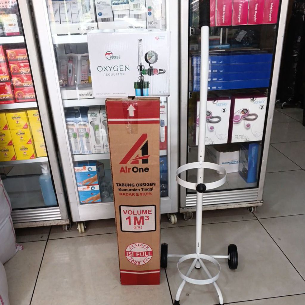 Tabung oksigen 1m3 lengkap + isi