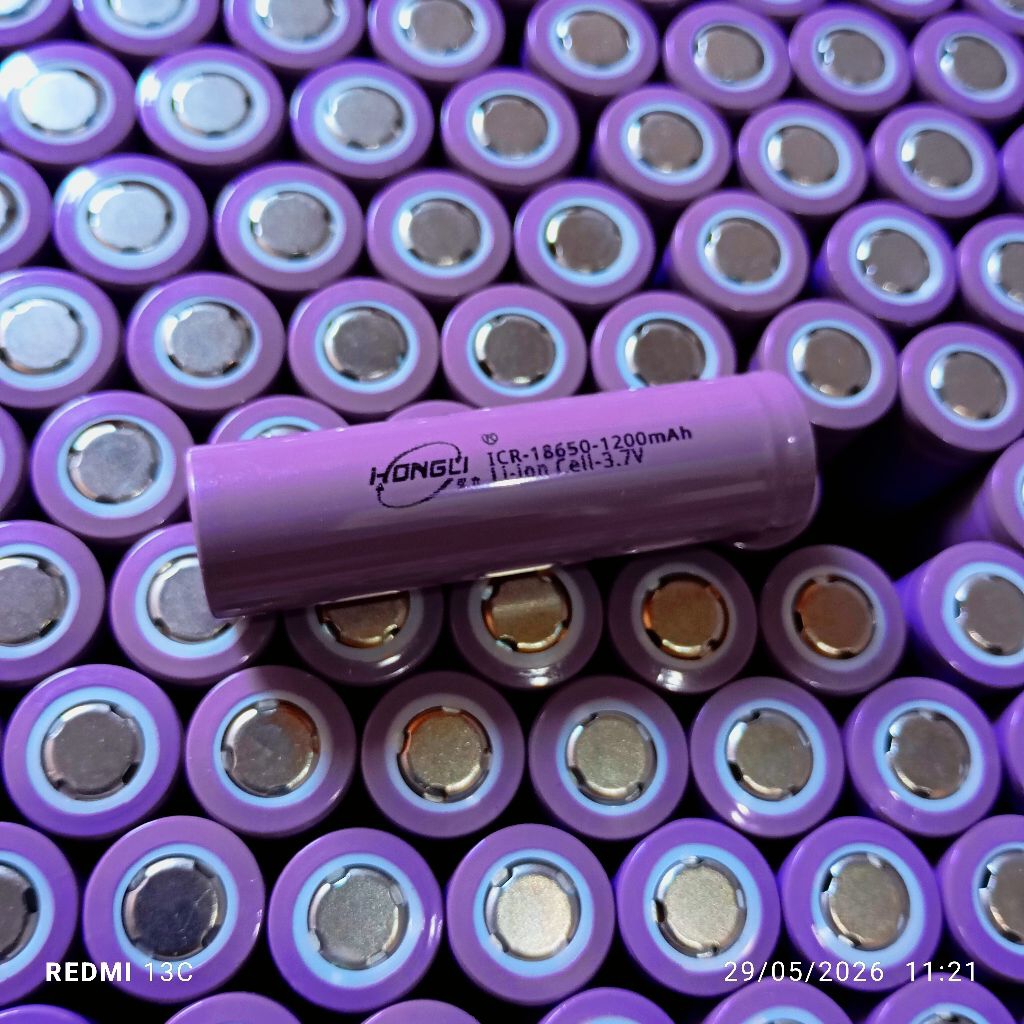 Hongli Baterai 18560 Lithium-Iron 1200mAh real New
