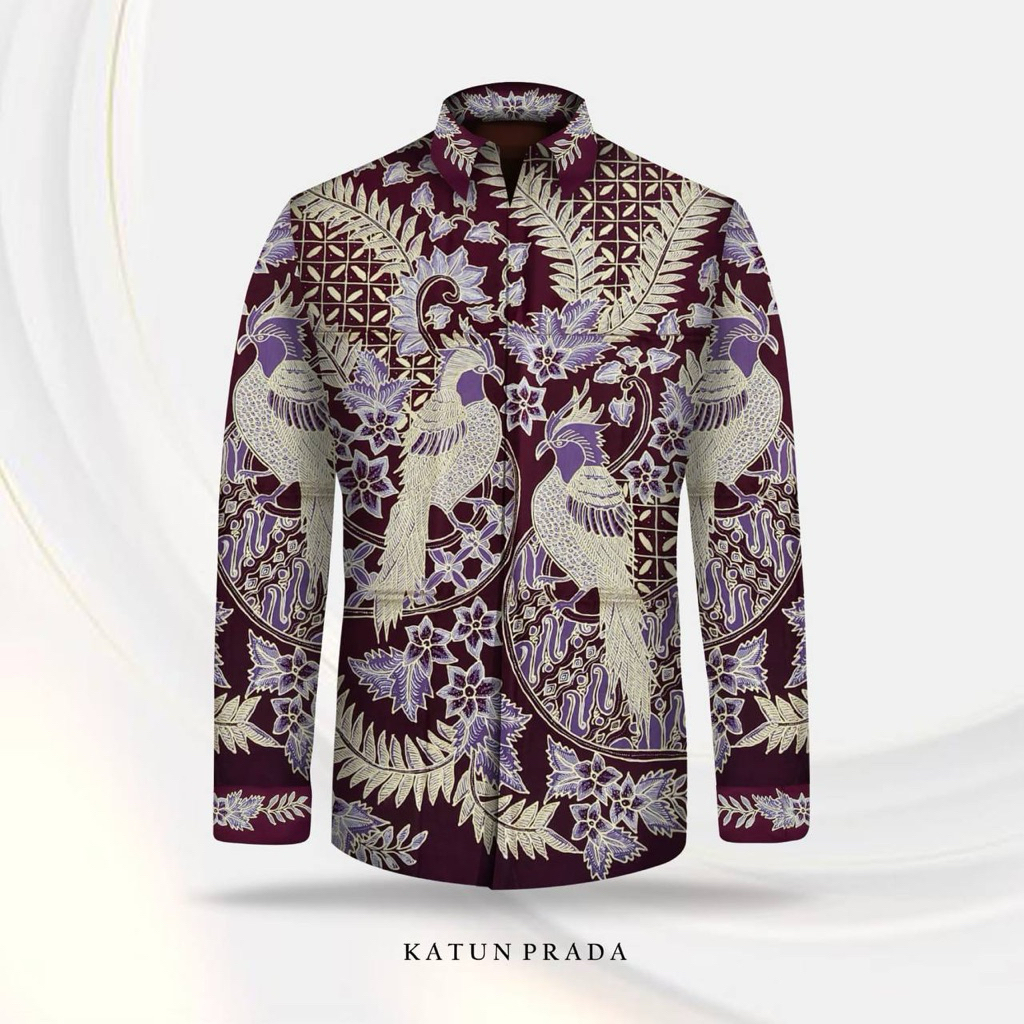 Batik Tulis Pekalongan Premium Katun Tinta Emas Prada Pola Kemeja Pria 260x115cm Bisa Request Jahit 