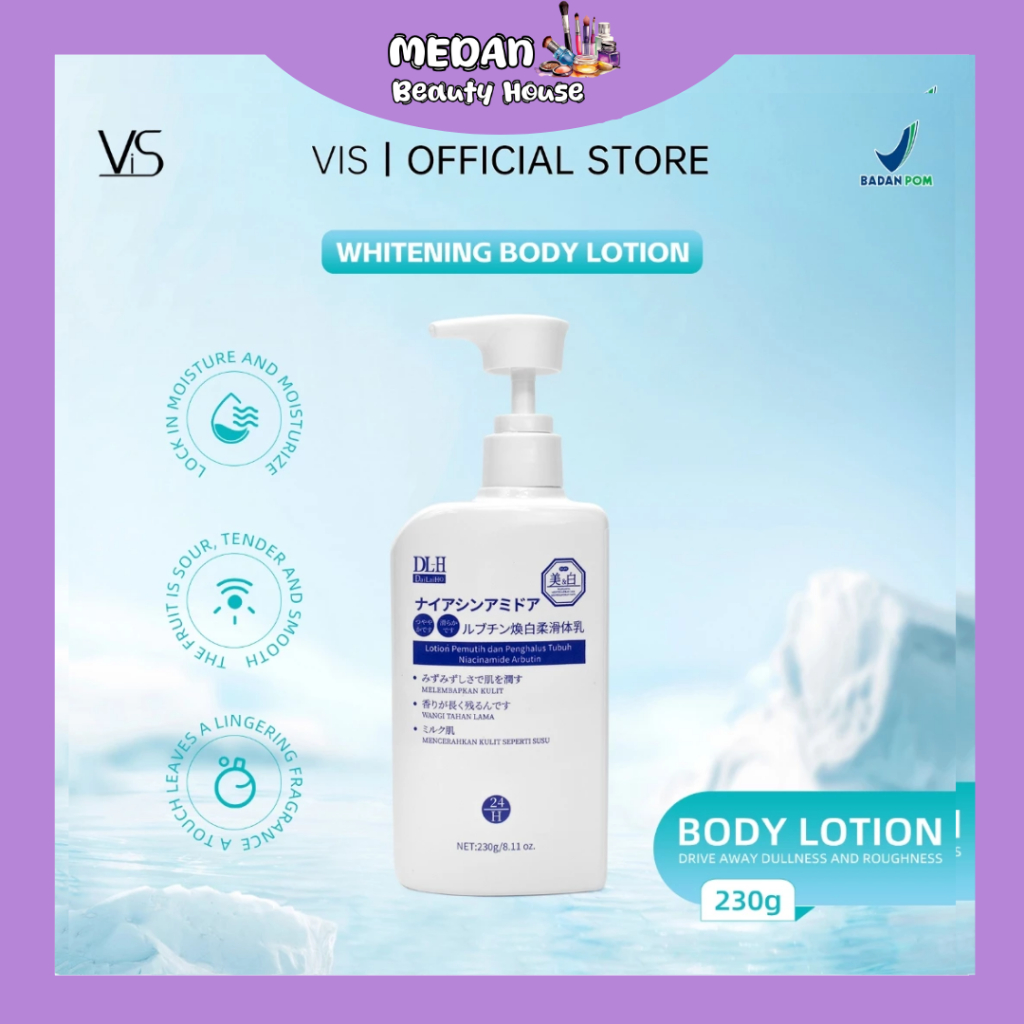 DL-H Niacinamide Body Lotion Cerah Alami Penghilang Bekas Dan Collagen