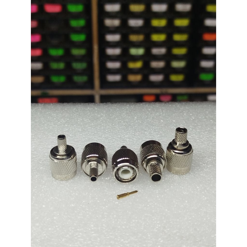 connector TNC male konektor TNC jarum crimping RG-56 RG-6 Taiwan
