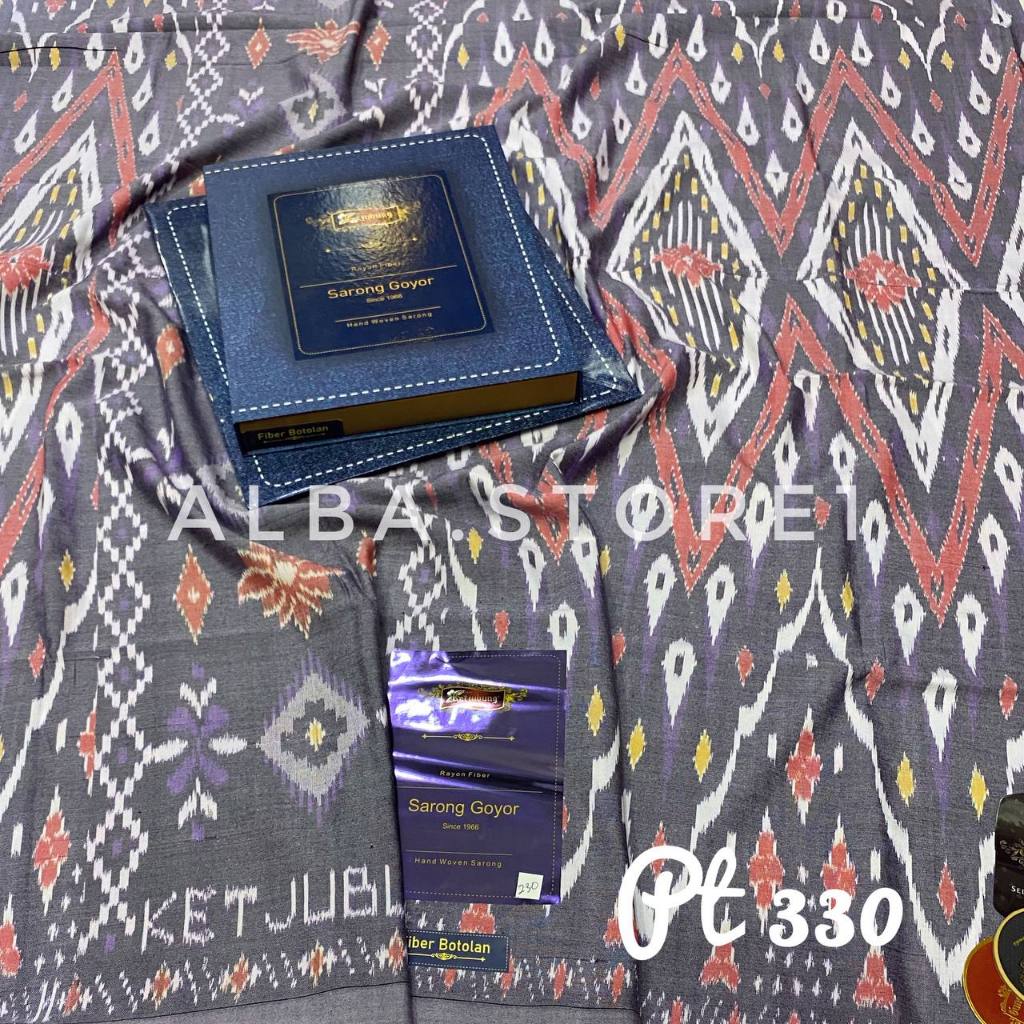 [PUTIH/SOFT] Sarung Ketjubung Goyor Ori Warna Soft Putih Abu Hitam//Sarung Goyor Kecubung Jumbo Goyo