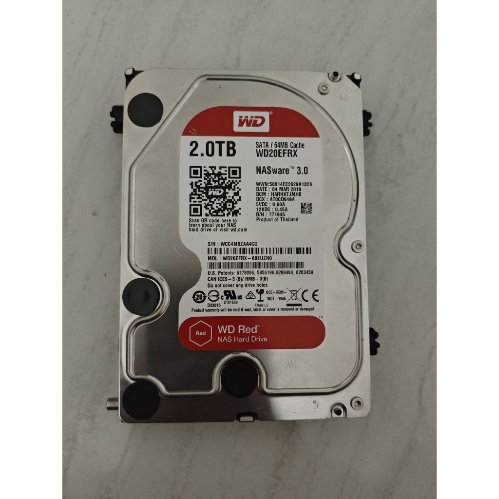WD RED 2TB Hardisk SATA NASWare 3.5 inch Second