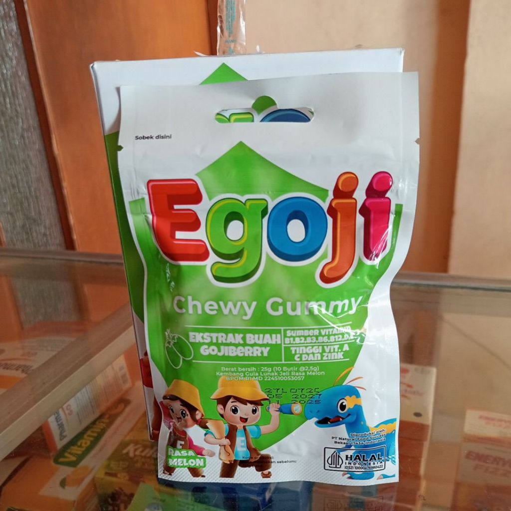 Egoji chewy gummy rasa melon 1 sachet