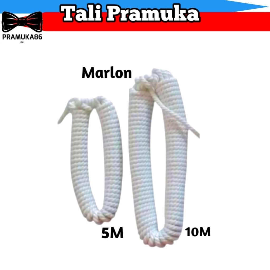 Tali Pramuka Marlon 5M & 10M / Tali Temali Nilon Marlon Pramuka / Tali Tenda Pramuka / Tali Pancang 