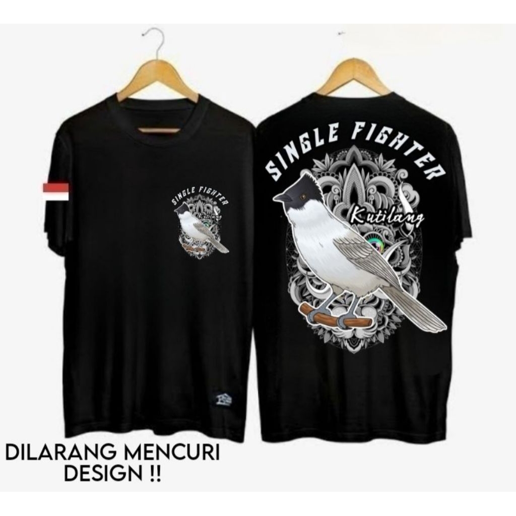 KAOS TSHIRT BURUNG KUTILANG SINGLE FIGHTER ABU