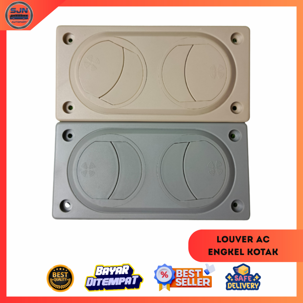 Louver Ac Engkel Kotak/2 Lubang Kisi AC bus/Kisi AC pendingin Bus