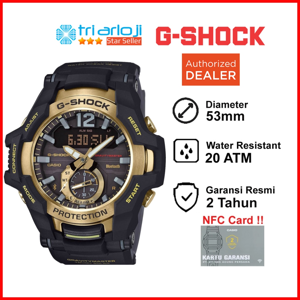 Casio G-Shock GR-B100GB-1ADR Jam Tangan Pria GSHOCK GRAVITY MASTER GR-B100GB-1A GR B100GB 1ADR GRB10