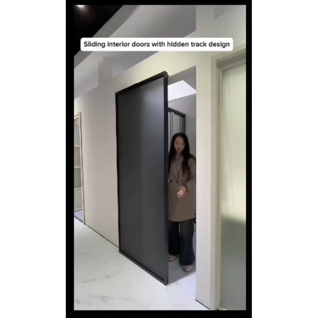 (Rel saja tanpa pintu) HIDDEN TRACK SLIDING DOOR soft open close (rel tak terlihat)