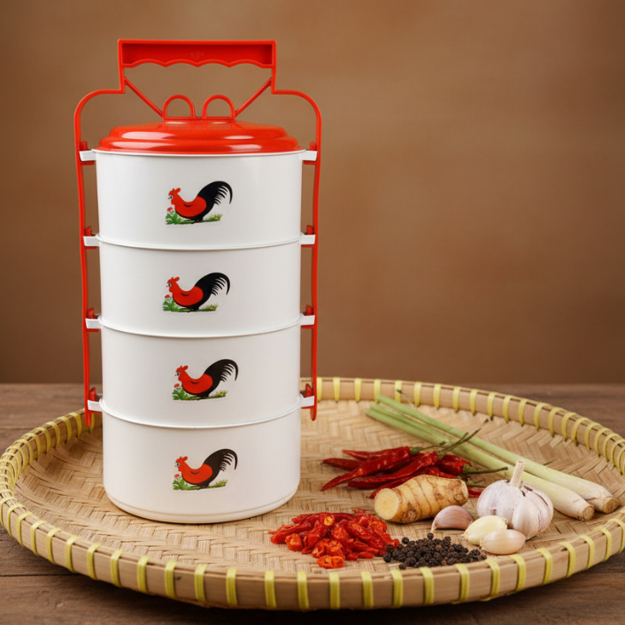 NEW PRODUCT Rantang Plastik Idola Ayam Susun 4 Putih Tebal