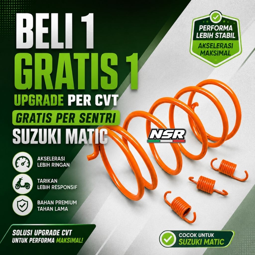 UPGRADE PER CVT GRATIS PER SENTRI KAMPAS GANDA OTOMATIS 1000 RPM 1200 RPM 1500 RPM 2000 RPM SUZUKI S