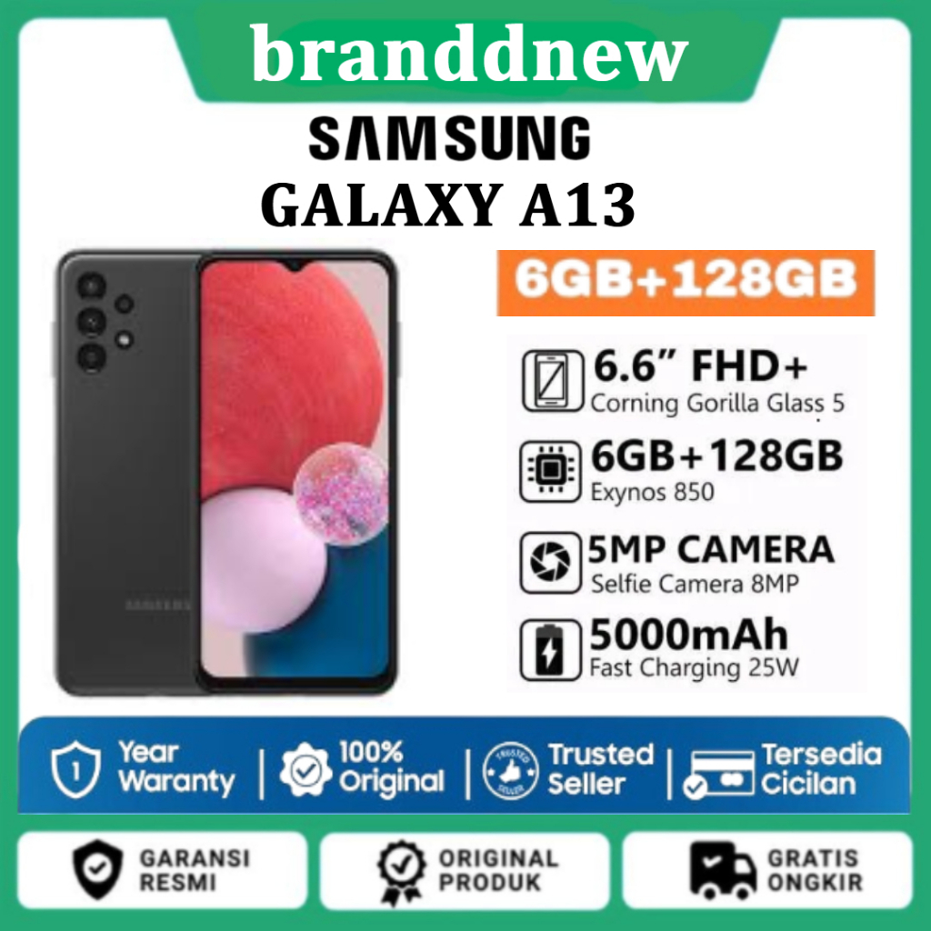 HP SAMSUNG A13 6GB/128GB GARANSI RESMI DAN EXTRA BONUS