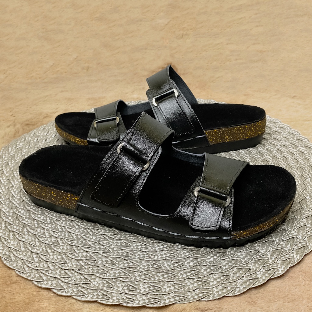 Sandal Pria Casual Premium Double Strap Sandal Gesper Pria Anti Slip Nyaman Sandal Outdoor