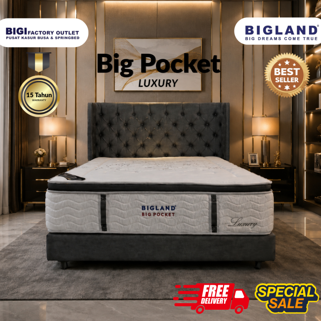 Kasur/Springbed/Matras/Ranjang/Springbed Modern/Set Springbed/Springbed Mewah/Bigland Type BIG POCKE