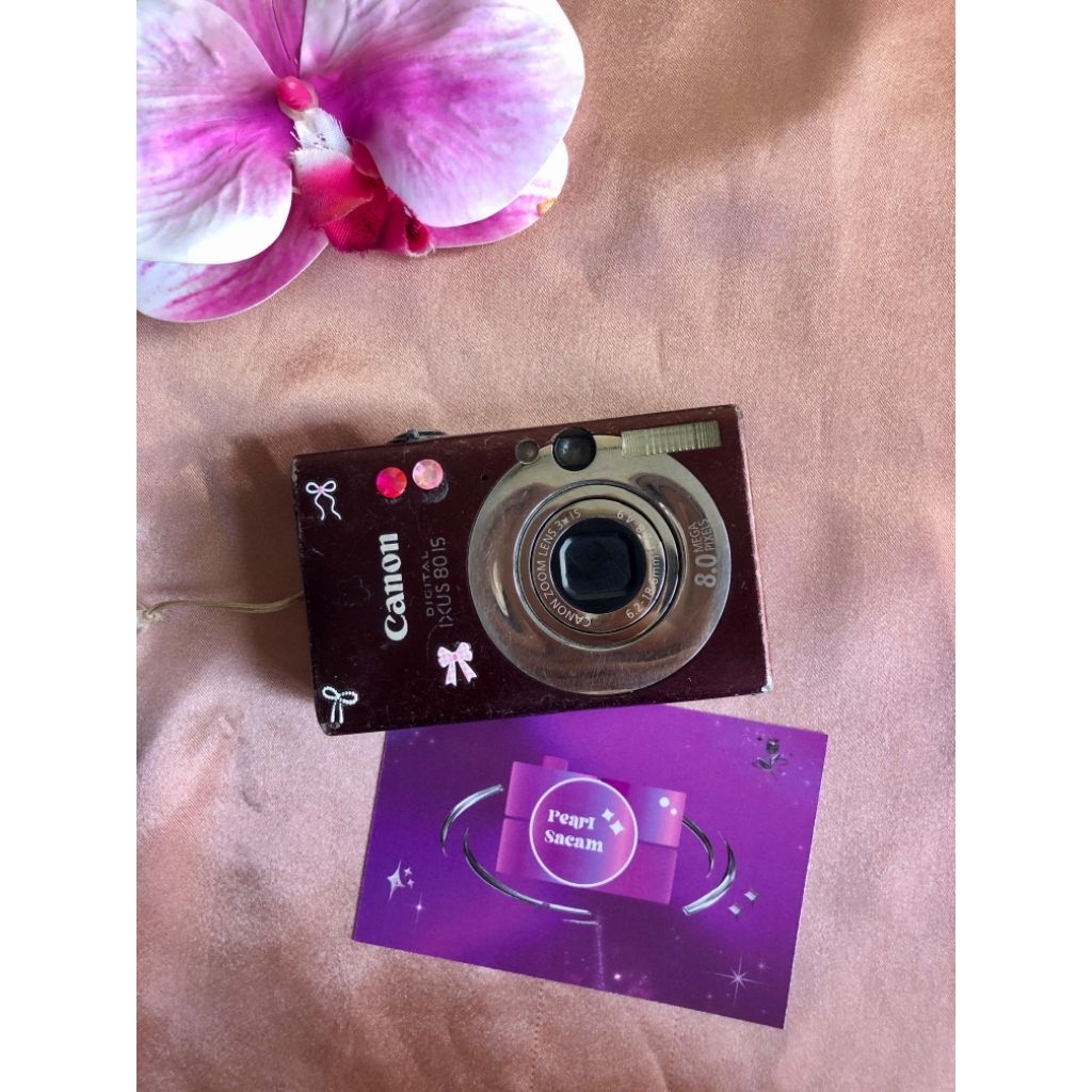 digicam canon ixus 80 is brown preloved digital camera coklat