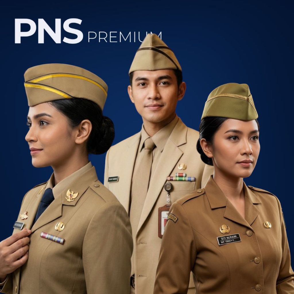 Topi Mutz ASN PNS PEGAWAI NEGERI Wanita Original Bahan Drill Coklat 3 Golongan Kuning Putih Coklat P