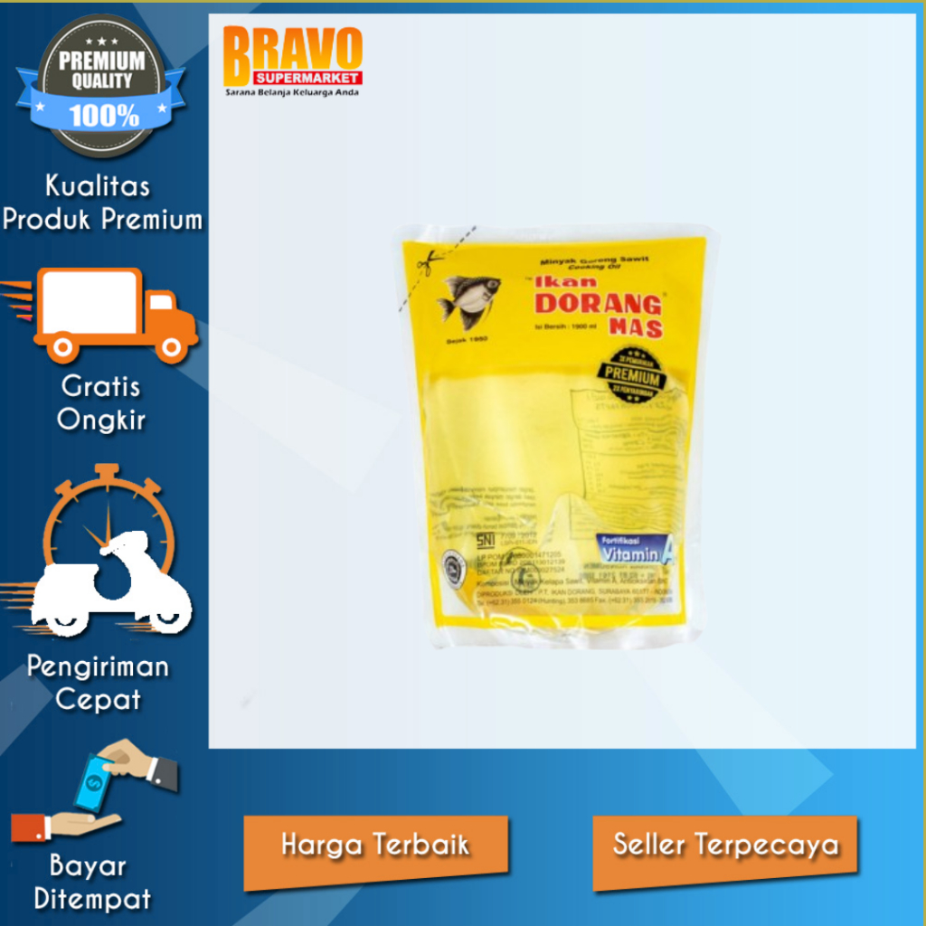Bravo Supermarket Tulungagung - Minyak Ikan Dorang Mas 1900ml