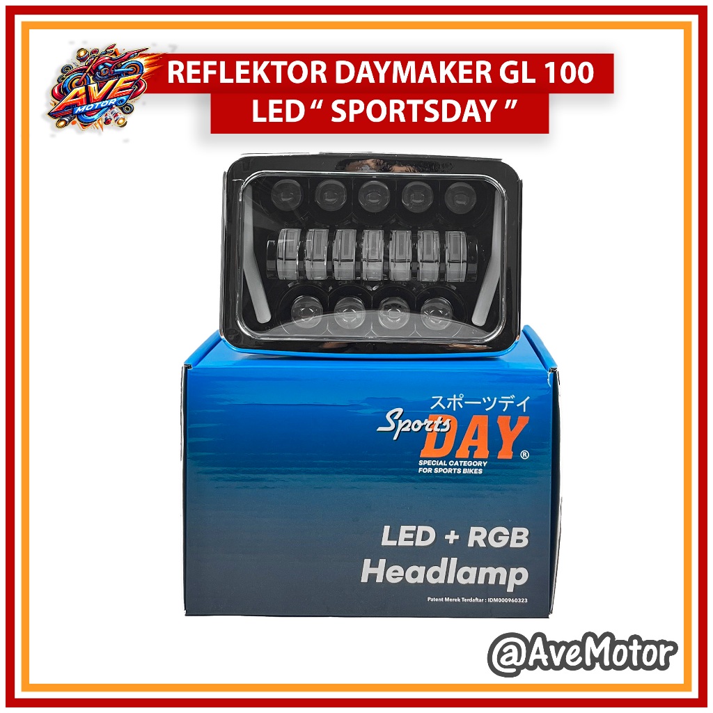 LAMPU DAYMAKER KOTAK SET BATOK LIST CHROME 16 MATA LED SPOTRSDAY GL PRO MAX GL 100