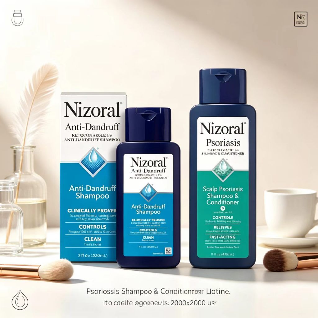 Nizoral A-D Anti-Dandruff Shampoo 200ml--Scalp Psoriasis Shampoo & Conditioner 325ml
