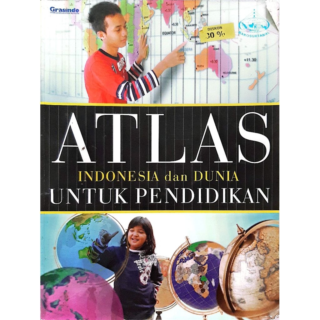 ATLAS/PETA INDONESIA DAN DUNIA UNTUK PENDIDIKAN, PRELOVED