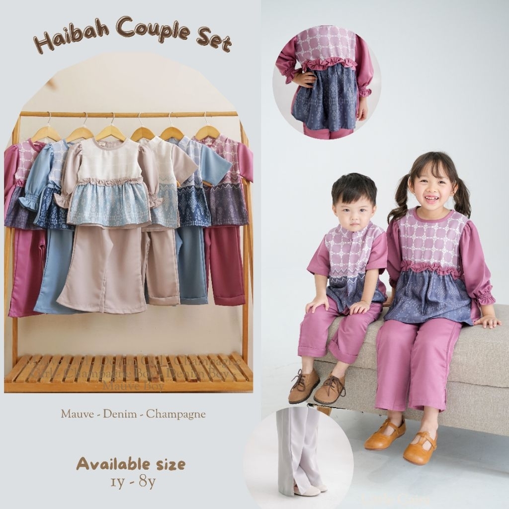 HAIBAH COUPLE SET - little caim - setelan muslim anak couple