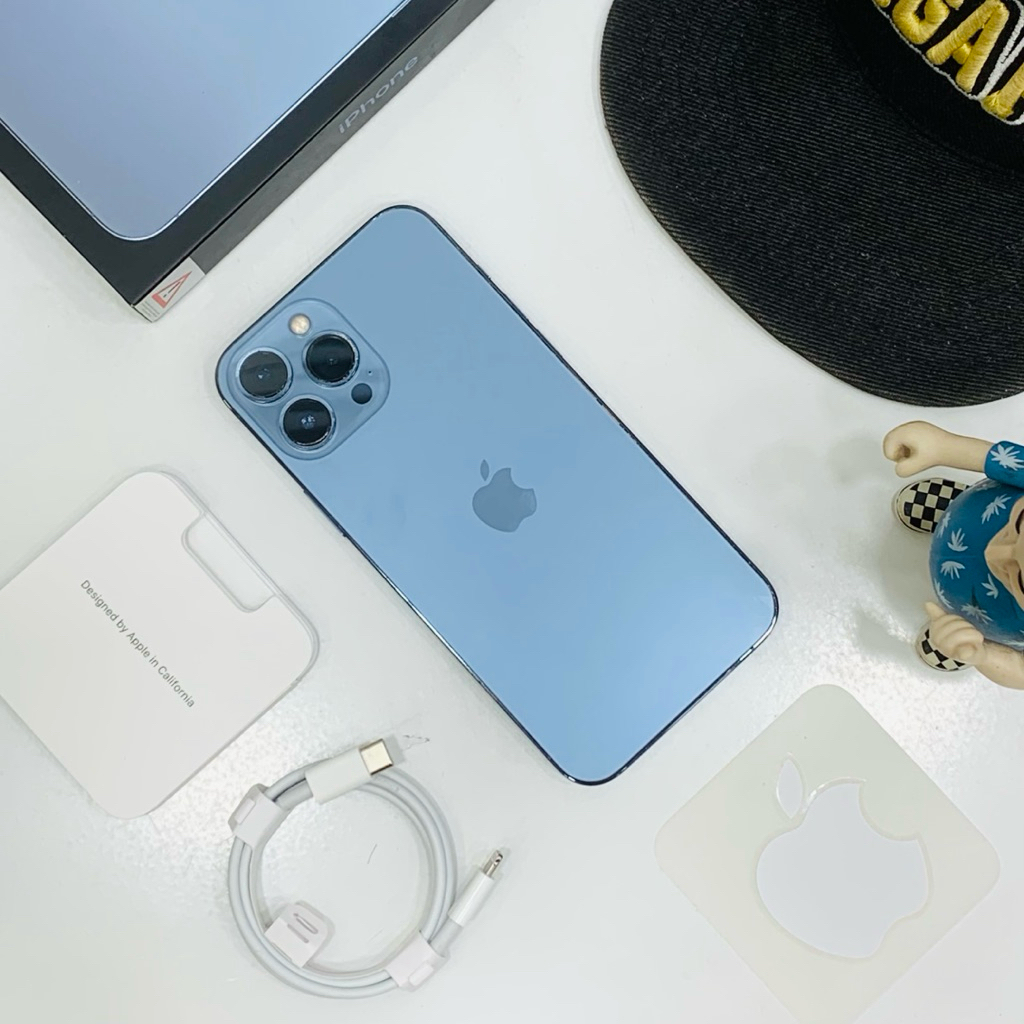 SECOND IPHONE 13 PROMAX 128 GB SIERRA BLUE GARANSI RESMI