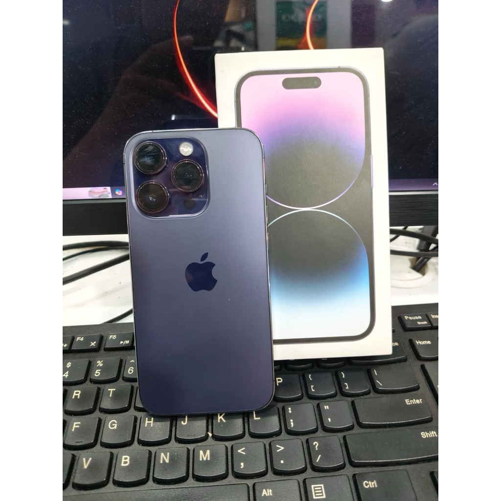 iphone 14 pro 128gb ibox fulset . kondisi pernah ganti lcd .