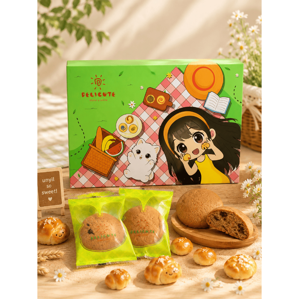 ROTI UNYIL (DELICUTE BUN) 24 PCS - BEBAS PILIH RASA | DALAM BOX (TULIS PILIHAN VARIASI ROTI DI NOTE)