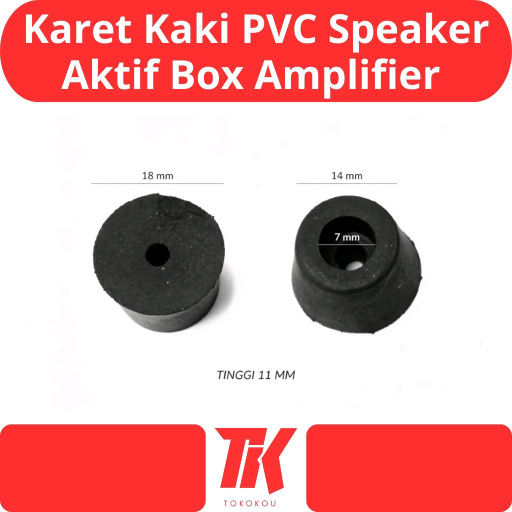 (TOKOKOU)Kaki Karet PVC Speaker Aktif Box Power Ukuran 18mm
