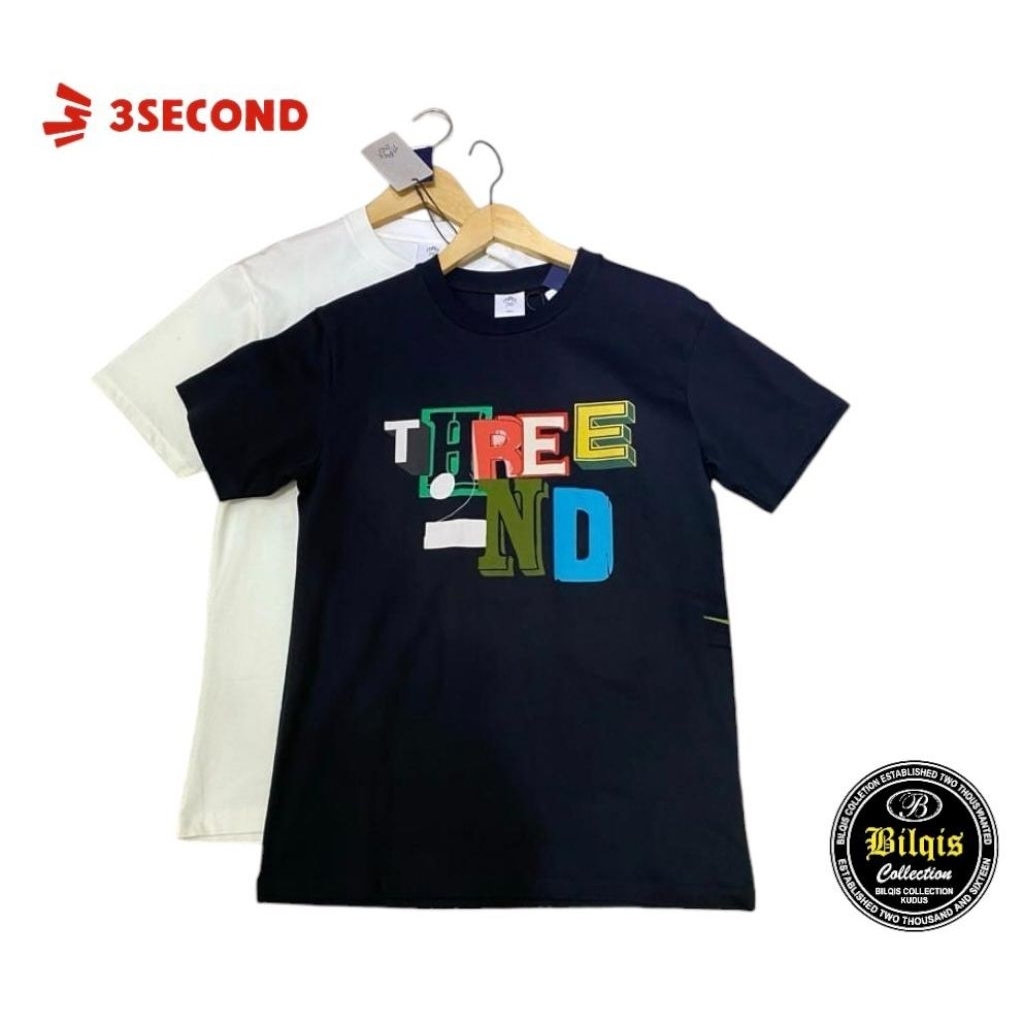 kaos 3second pria original // three 2nd