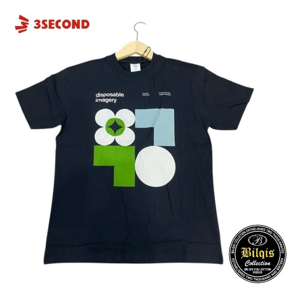 kaos 3second pria original // three 2nd