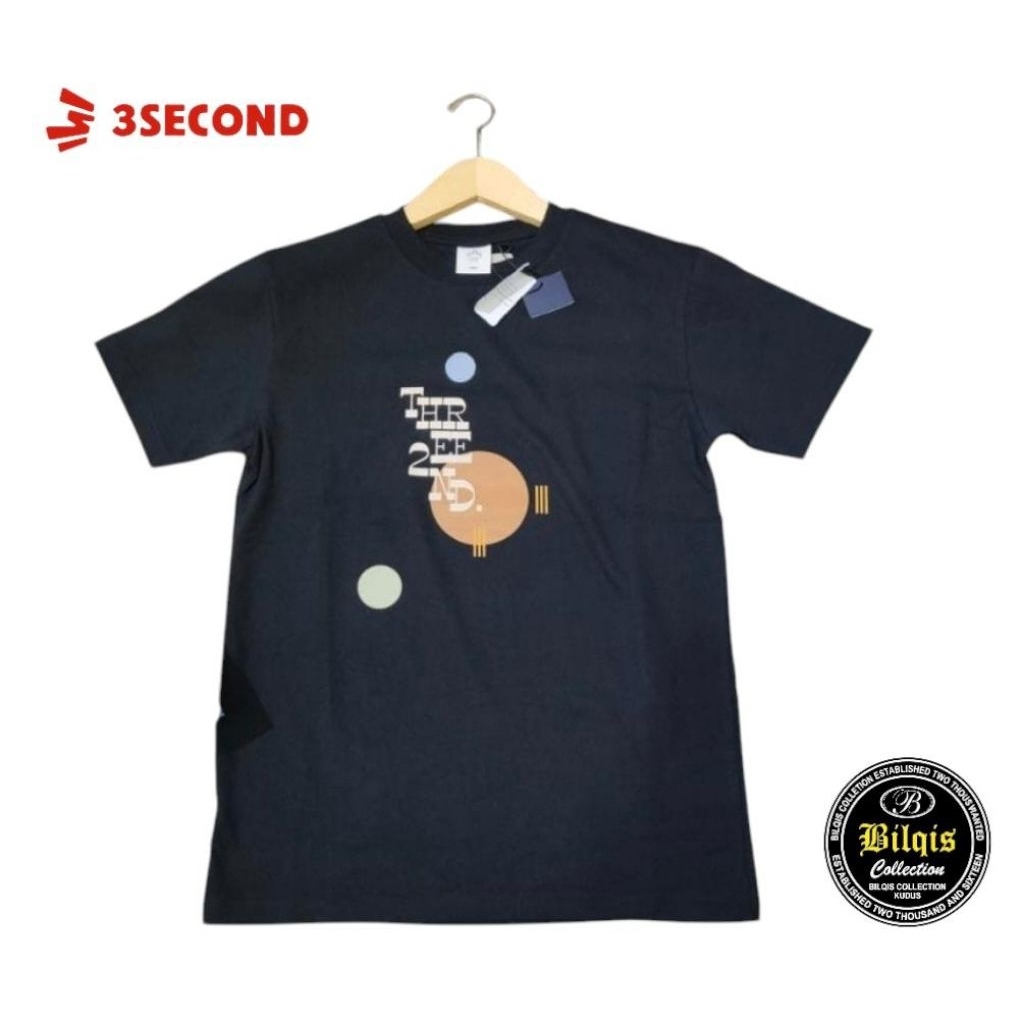 kaos 3second pria original // three 2nd