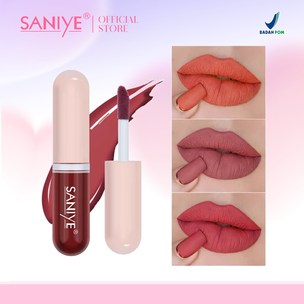 SANIYE BPOM Matte Lipstik Tahan Lama Waterproof Mini Kapsul Murah Lip Matte 12 Warna L1135