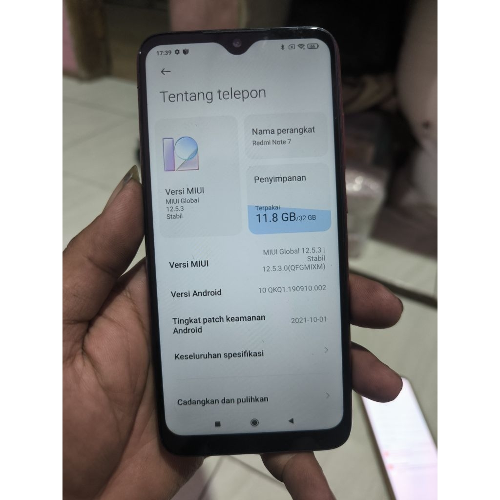 Redmi Note 7 3/32 (Lavender) Minus Ringan