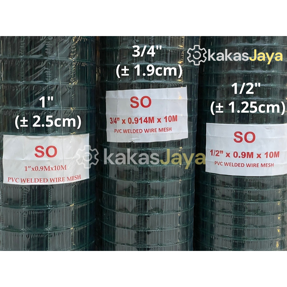 KAWAT LOKET PVC 1/2" 3/4" 1" inch KAWAT RAM HIJAU KAWAT PAGAR KANDANG BURUNG