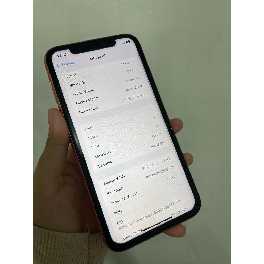 Apple Iphone Xr 64GB 128GB Wifionly Second Original Inter Dijamin Termurah 100%