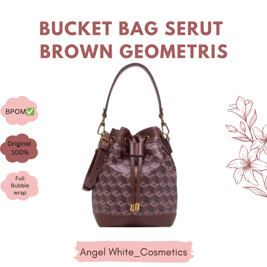 TAS WANITA BUCKET COKLAT KULIT