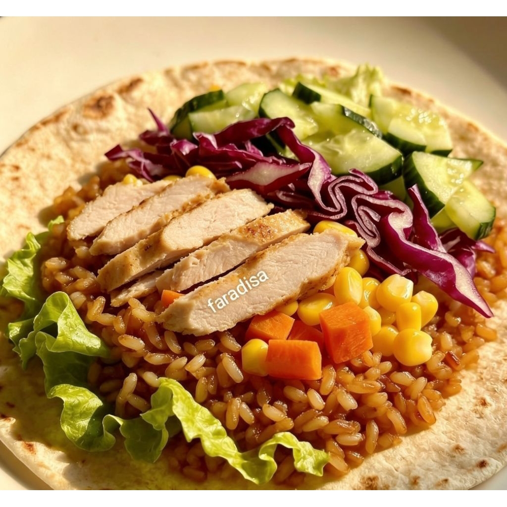 BURITO WRAP (Nasi Merah Selada Tortilla Wrap)
